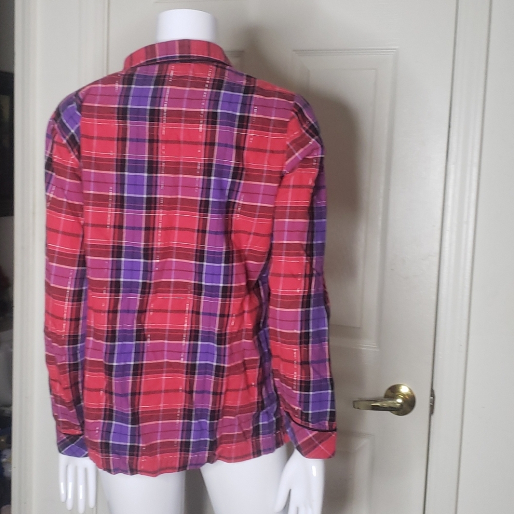 Victoria's Secret Plaid Button Down Top Small - Picture 5 of 7